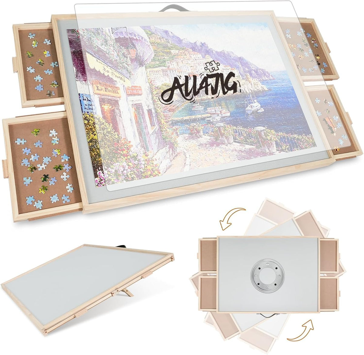 🧩 PuzzleMate™ 2-in-1 Rotating & Tilting Puzzle Board