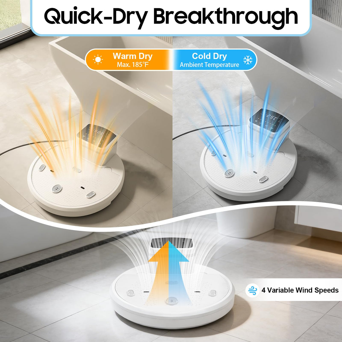 Jaylene™ Hands-Free Full Body Dryer – Warm Air Shower Comfort System