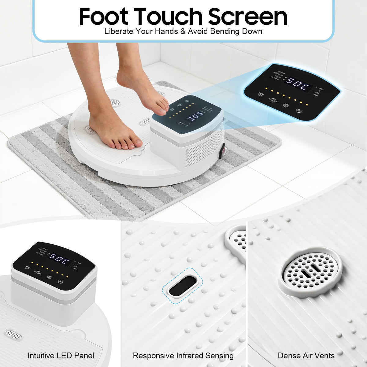Jaylene™ Hands-Free Full Body Dryer – Warm Air Shower Comfort System