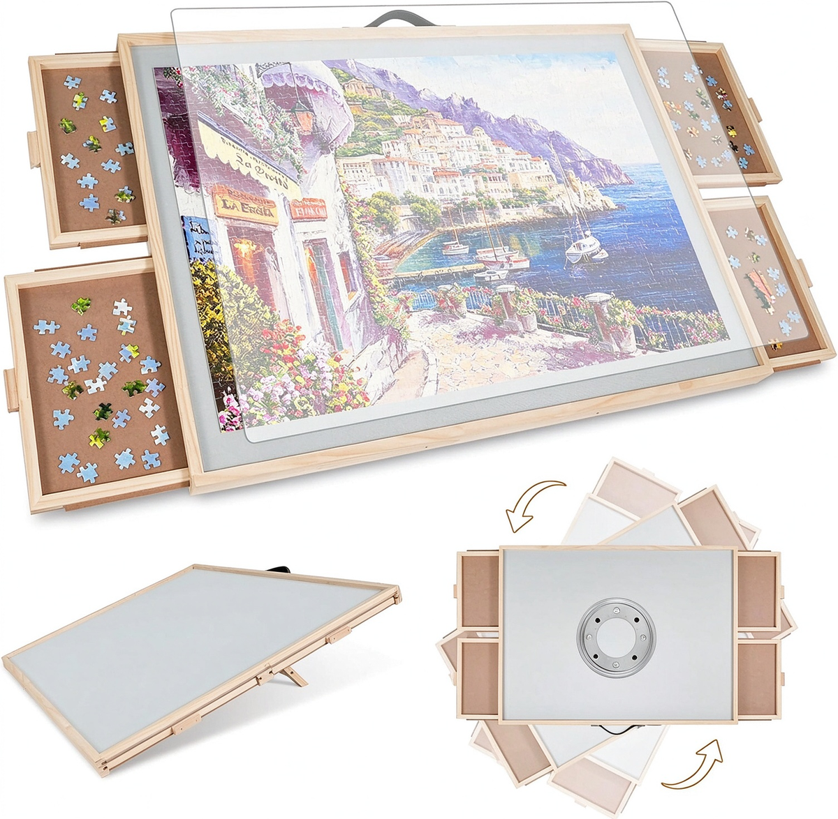🧩 PuzzleMate™ 2-in-1 Rotating & Tilting Puzzle Board