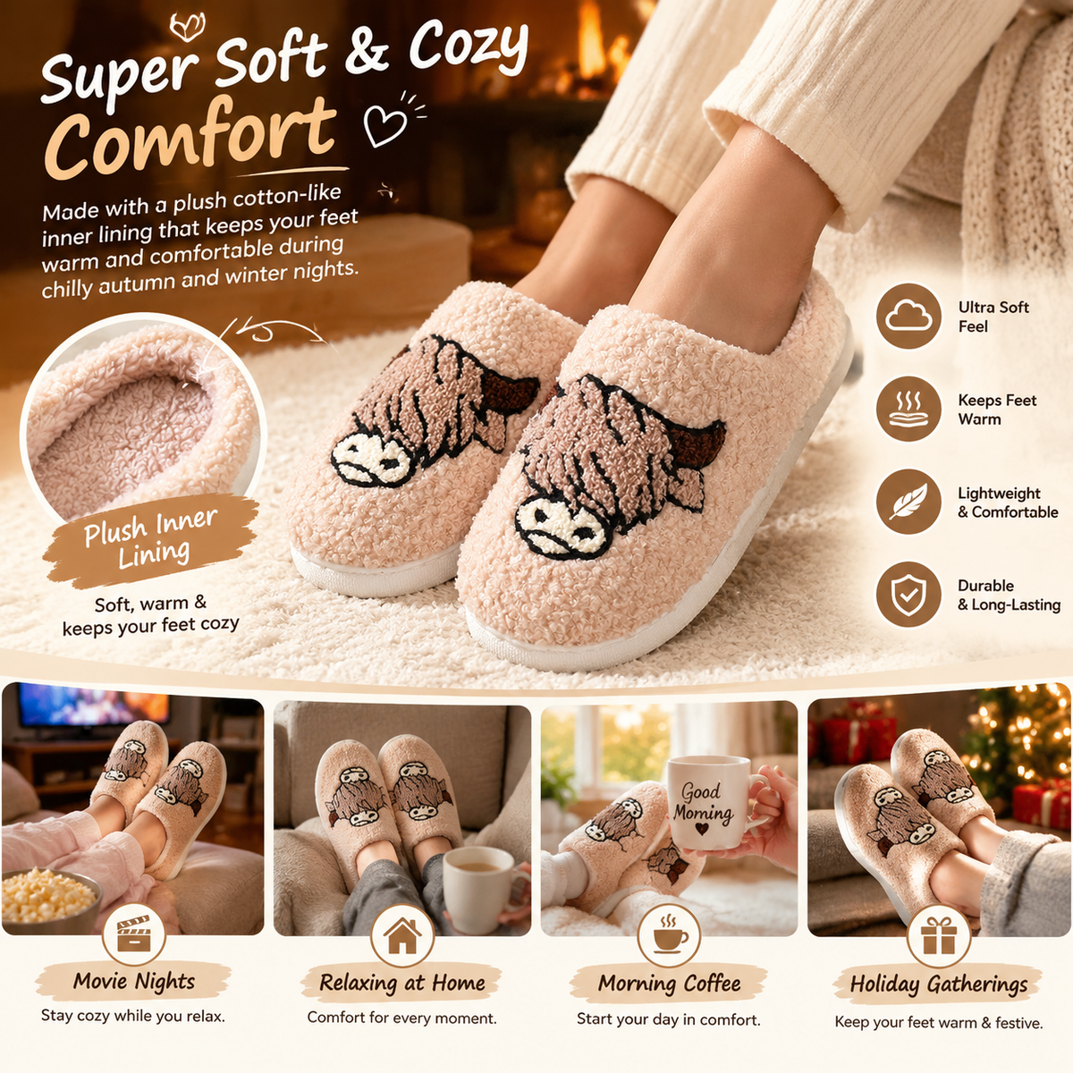 🎃 Cozy Halloween Pumpkin Slippers