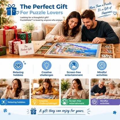 🧩 PuzzleMate™ 2-in-1 Rotating & Tilting Puzzle Board